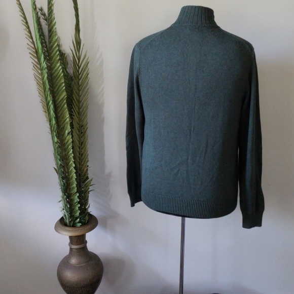 Merona 1/4 zip hunter green long sleeve sweater - Picture 2 of 2